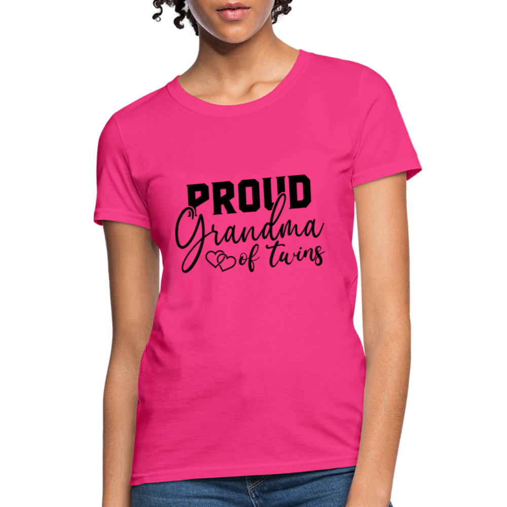 Proud Grandma of Twins T-Shirt - fuchsia