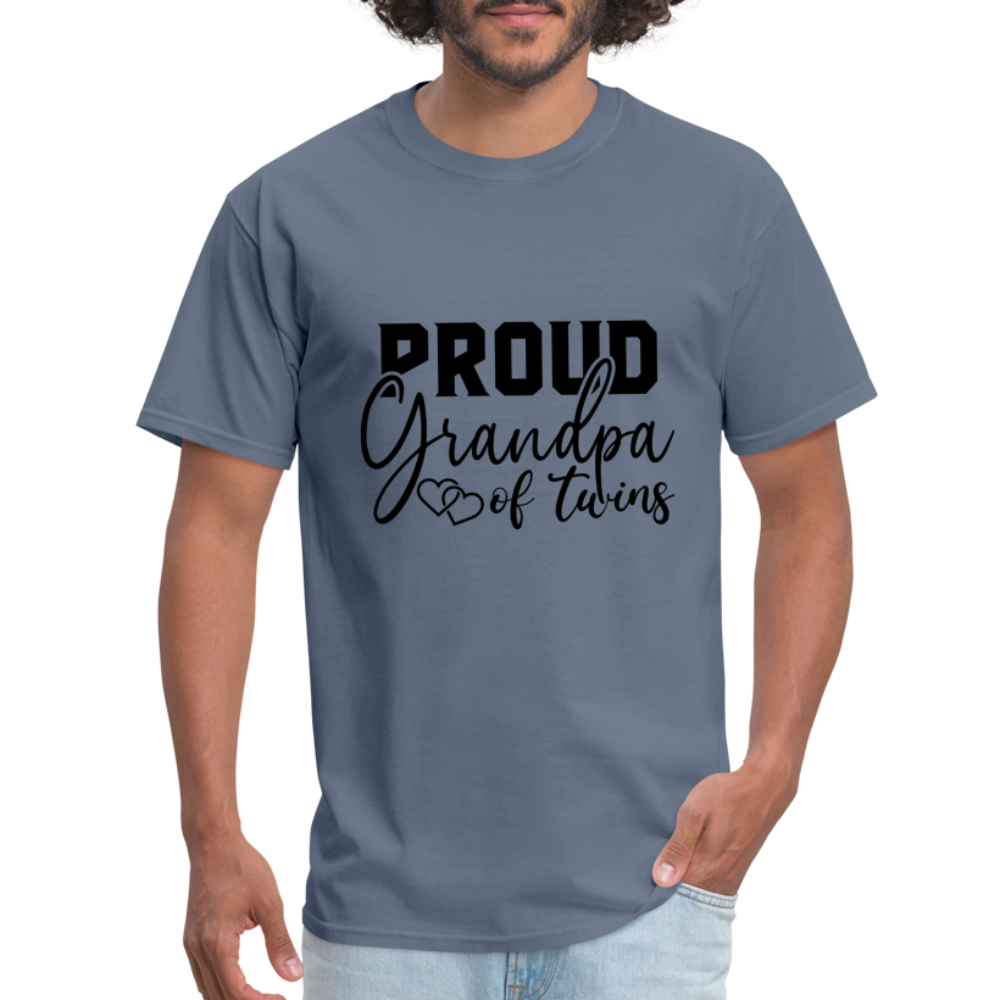 Proud Grandpa of Twins T-Shirt - denim