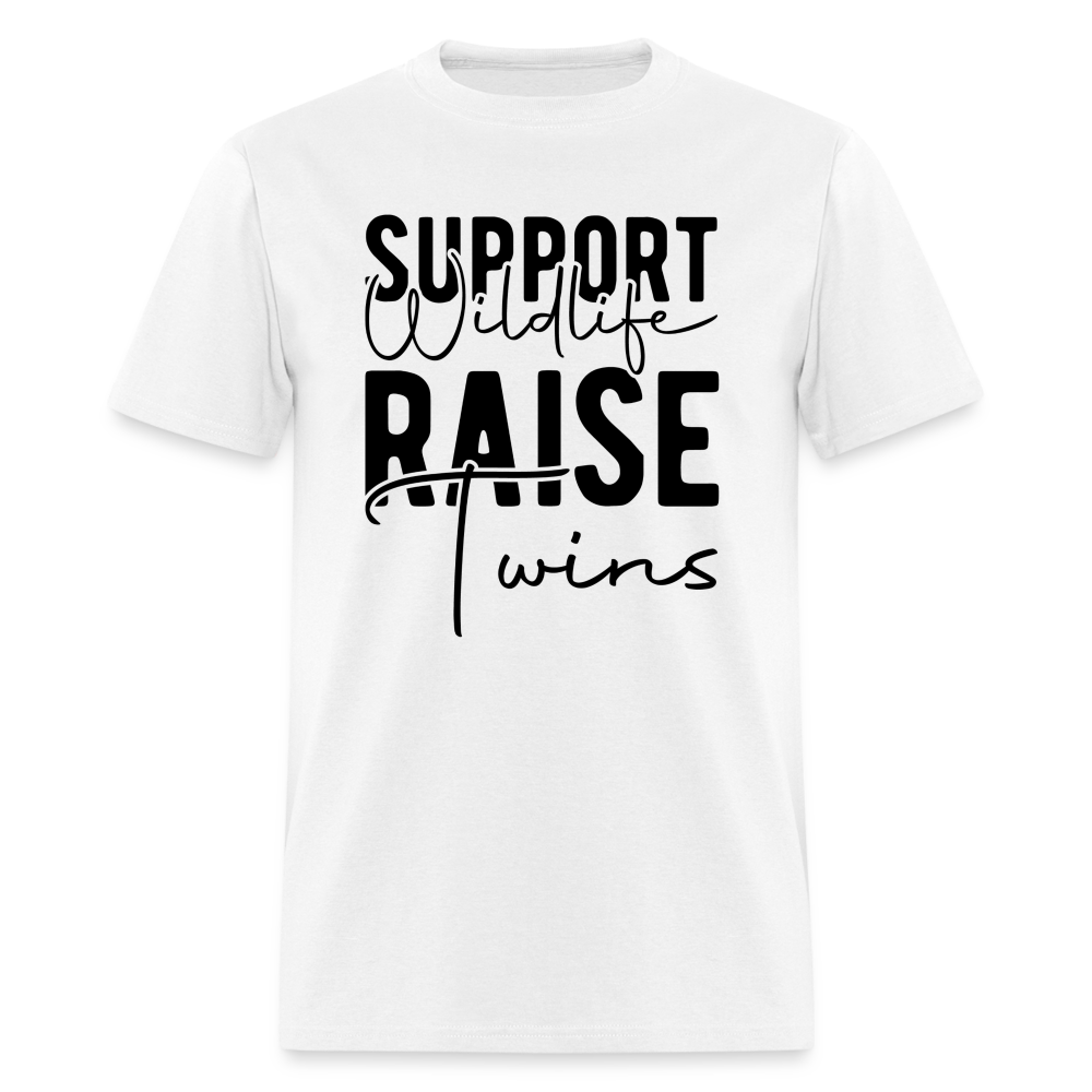 Support Wildlife Raise Twins T-Shirt - white