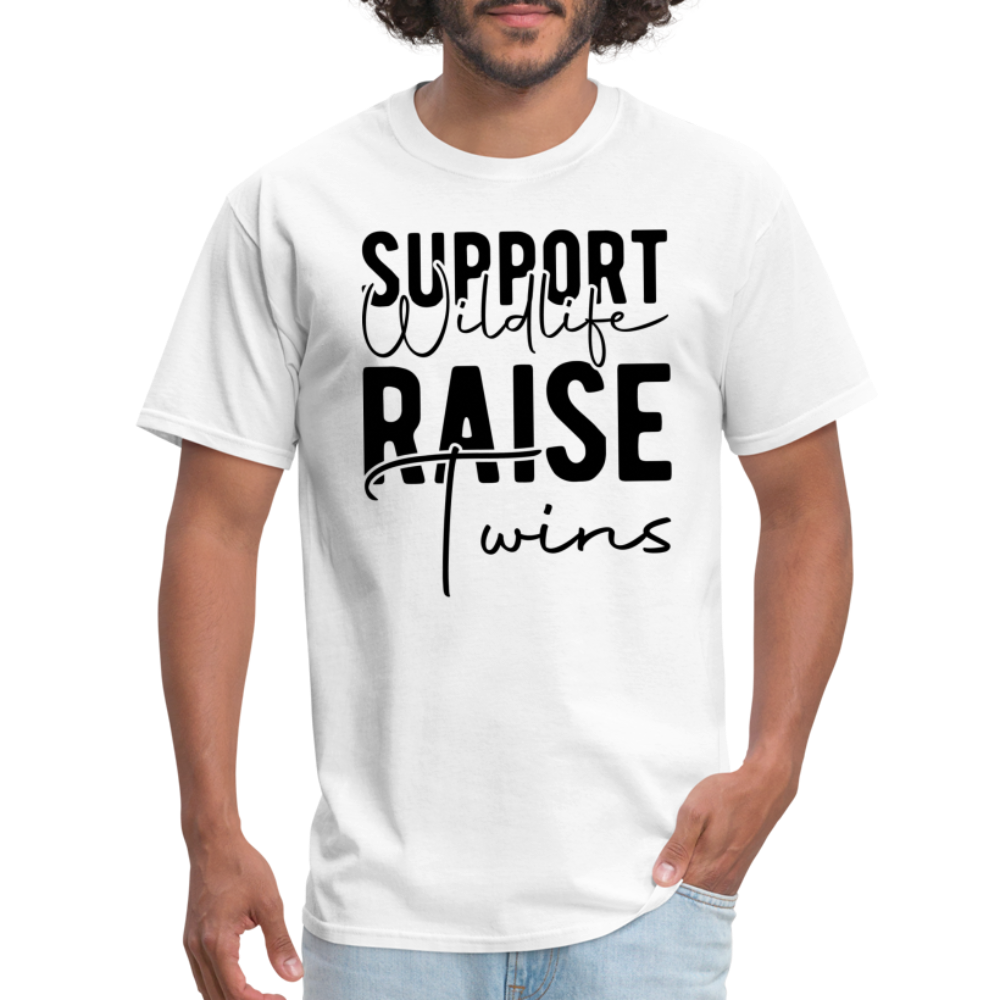 Support Wildlife Raise Twins T-Shirt - white