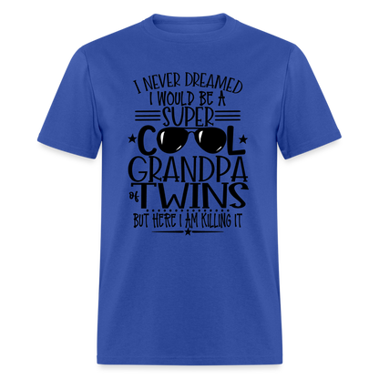 Cool Grandpa of Twins T-Shirt - royal blue