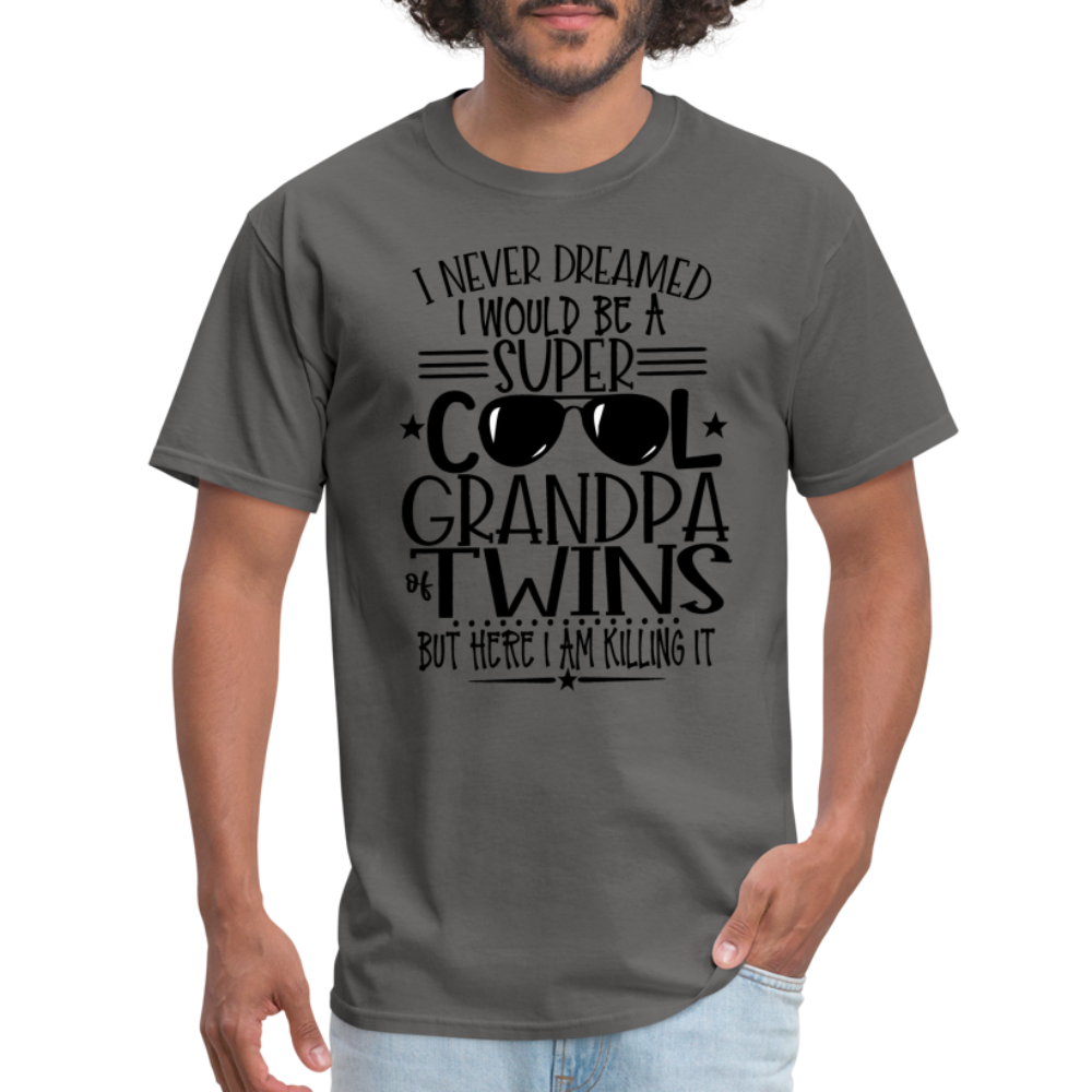 Cool Grandpa of Twins T-Shirt - charcoal