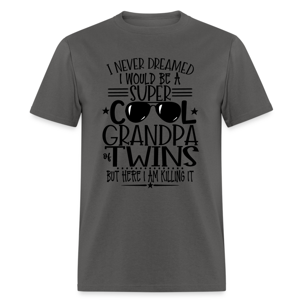 Cool Grandpa of Twins T-Shirt - charcoal