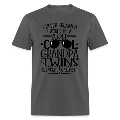 Cool Grandpa of Twins T-Shirt - charcoal