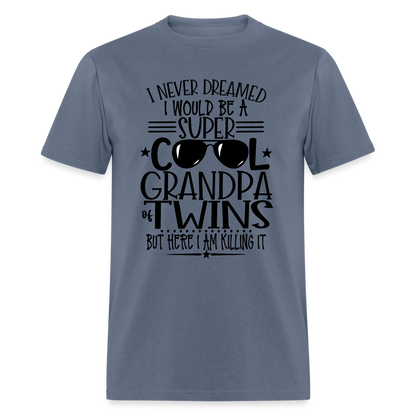 Cool Grandpa of Twins T-Shirt - denim