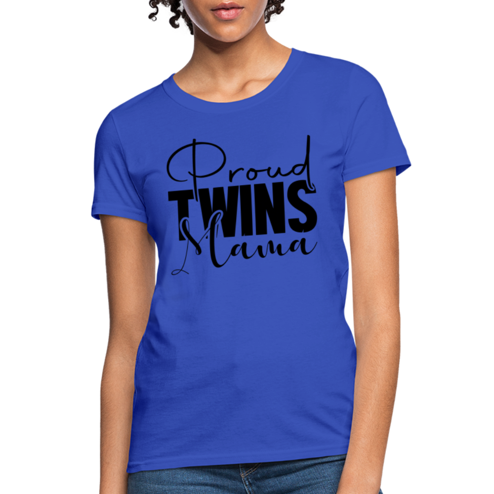 Proud Twins Mama T-Shirt - royal blue