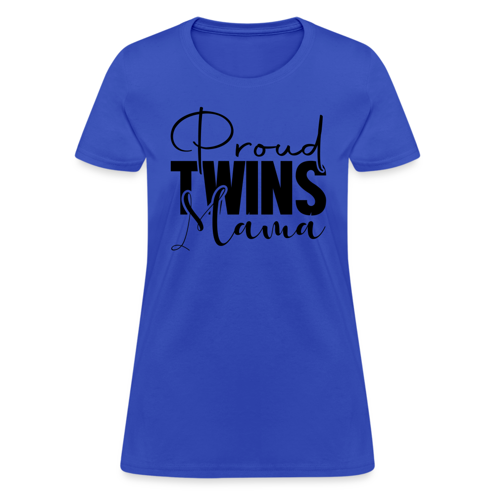 Proud Twins Mama T-Shirt - royal blue