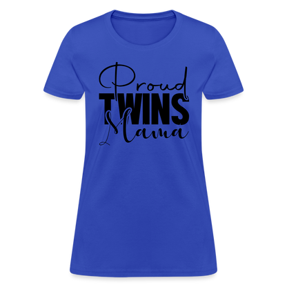 Proud Twins Mama T-Shirt - royal blue