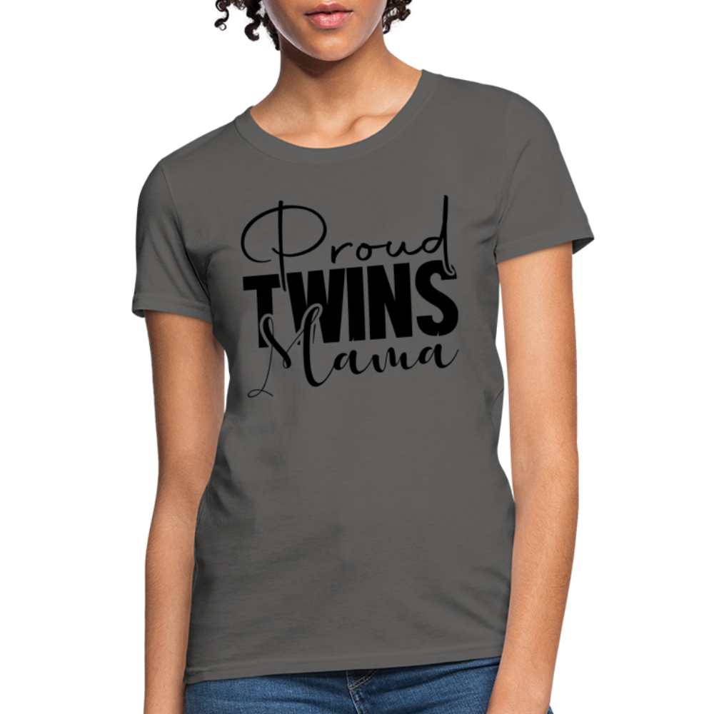 Proud Twins Mama T-Shirt - charcoal