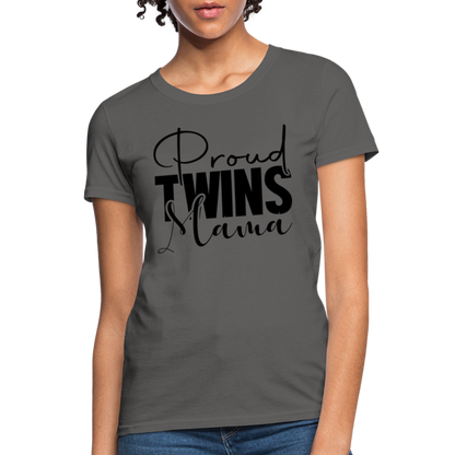 Proud Twins Mama T-Shirt - charcoal