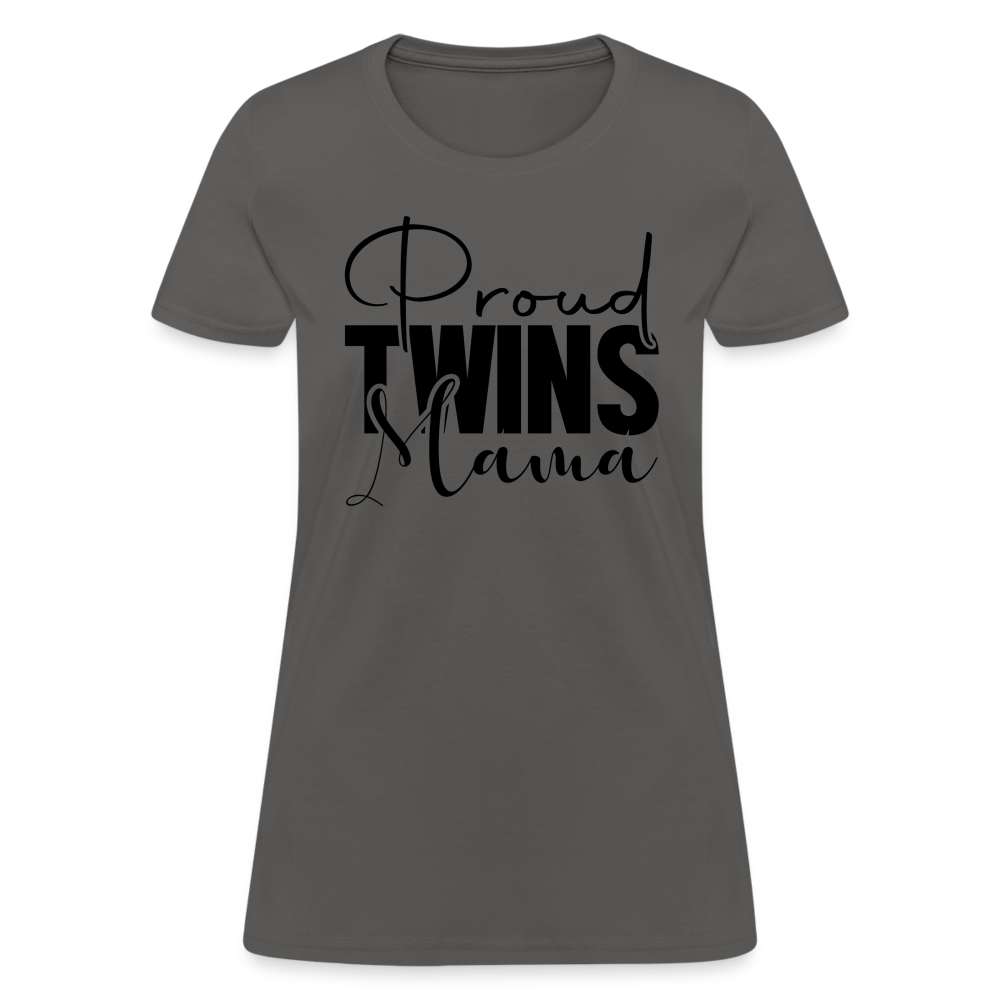 Proud Twins Mama T-Shirt - charcoal