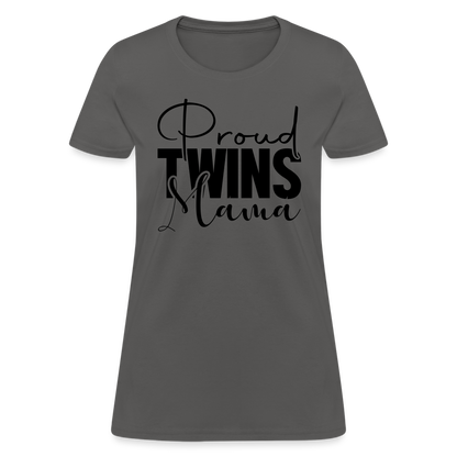 Proud Twins Mama T-Shirt - charcoal