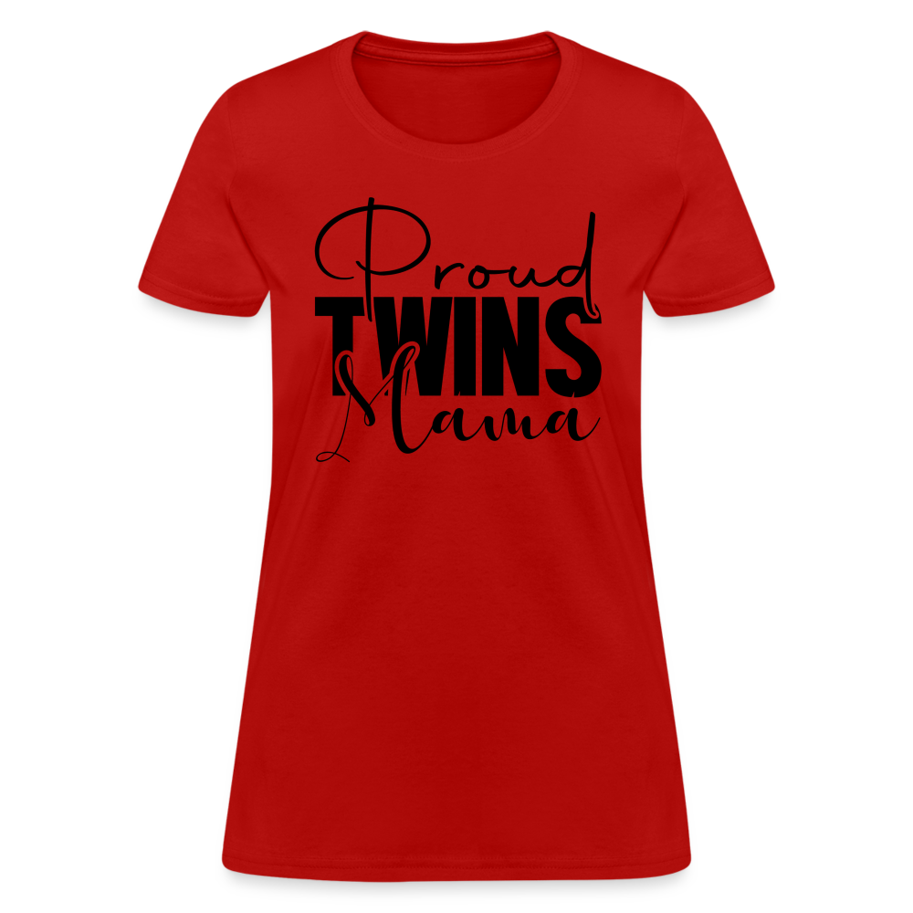 Proud Twins Mama T-Shirt - red