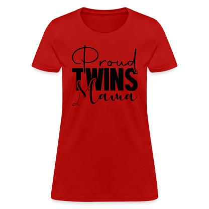 Proud Twins Mama T-Shirt - red