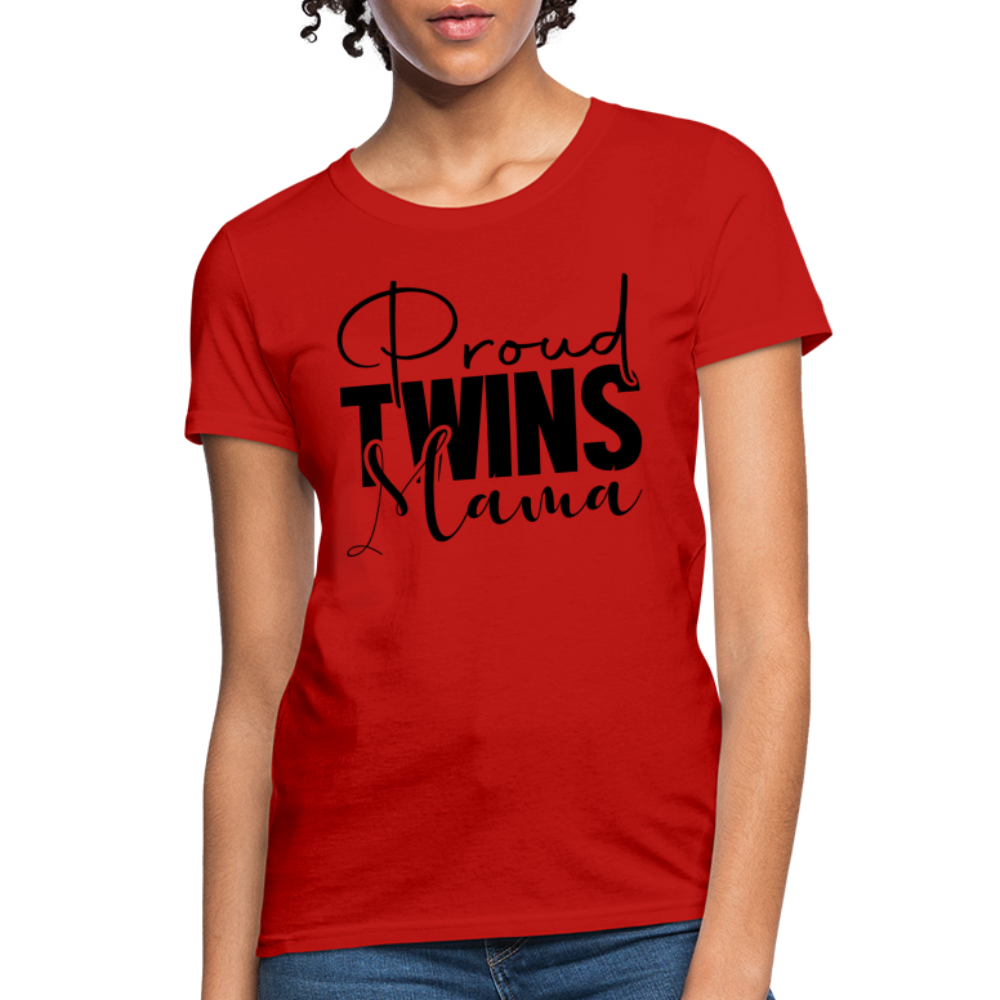 Proud Twins Mama T-Shirt - red