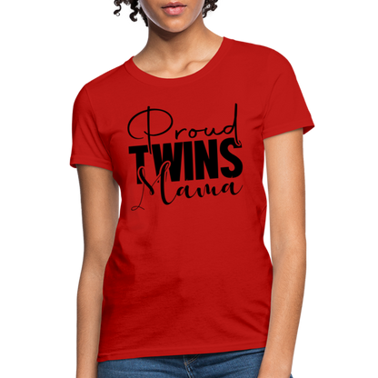 Proud Twins Mama T-Shirt - red