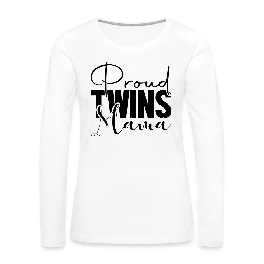 Proud Twins Mama Premium Long Sleeve T-Shirt - white