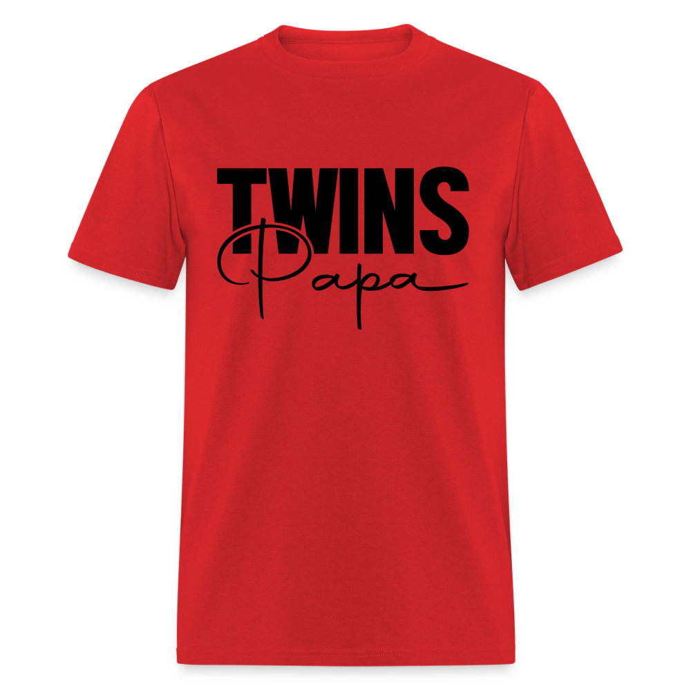 Twins Papa T-Shirt - red
