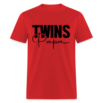 Twins Papa T-Shirt - red
