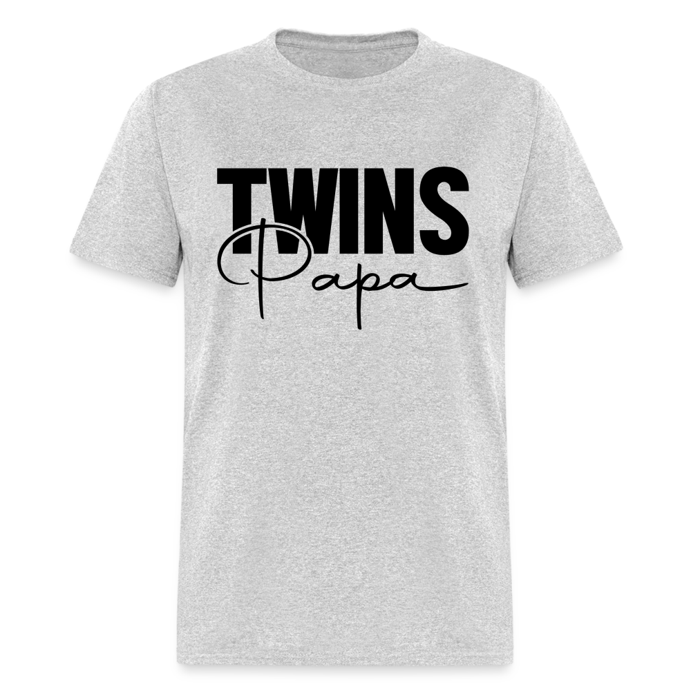 Twins Papa T-Shirt - heather gray
