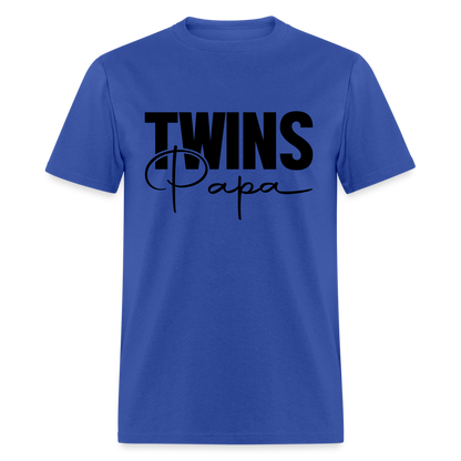 Twins Papa T-Shirt - royal blue