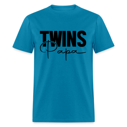 Twins Papa T-Shirt - turquoise