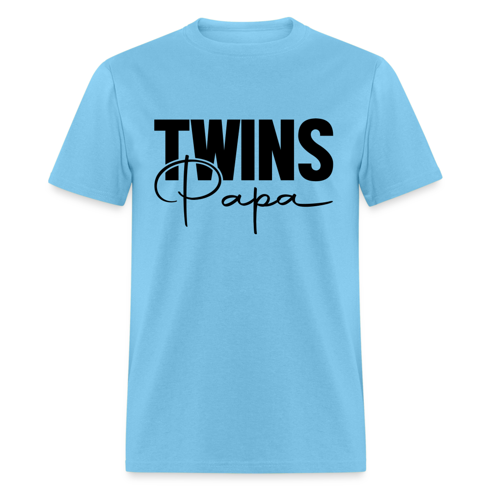 Twins Papa T-Shirt - aquatic blue