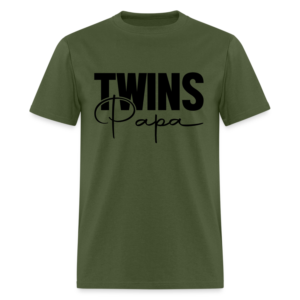 Twins Papa T-Shirt - military green