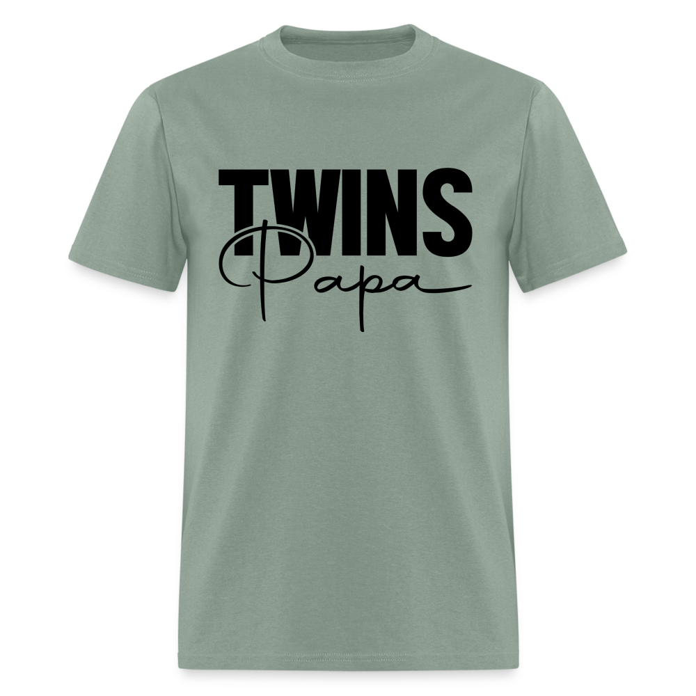 Twins Papa T-Shirt - sage