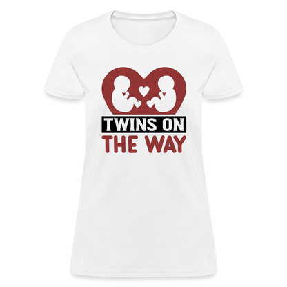 Twins on the Way T-Shirt - white