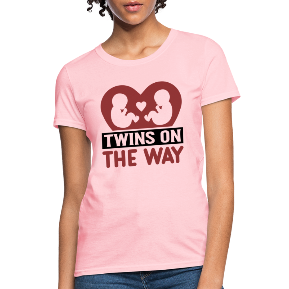 Twins on the Way T-Shirt - pink