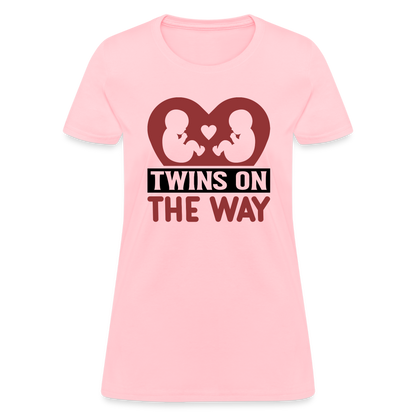 Twins on the Way T-Shirt - pink