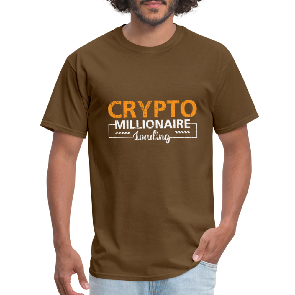 Crypto Millionaire Loading T-Shirt - brown