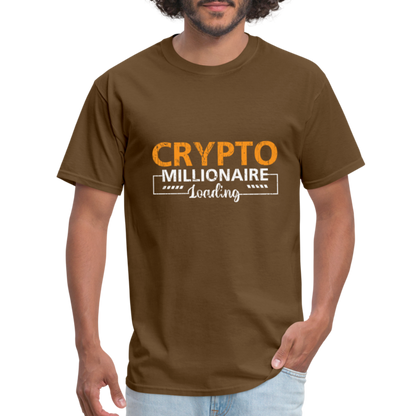 Crypto Millionaire Loading T-Shirt - brown