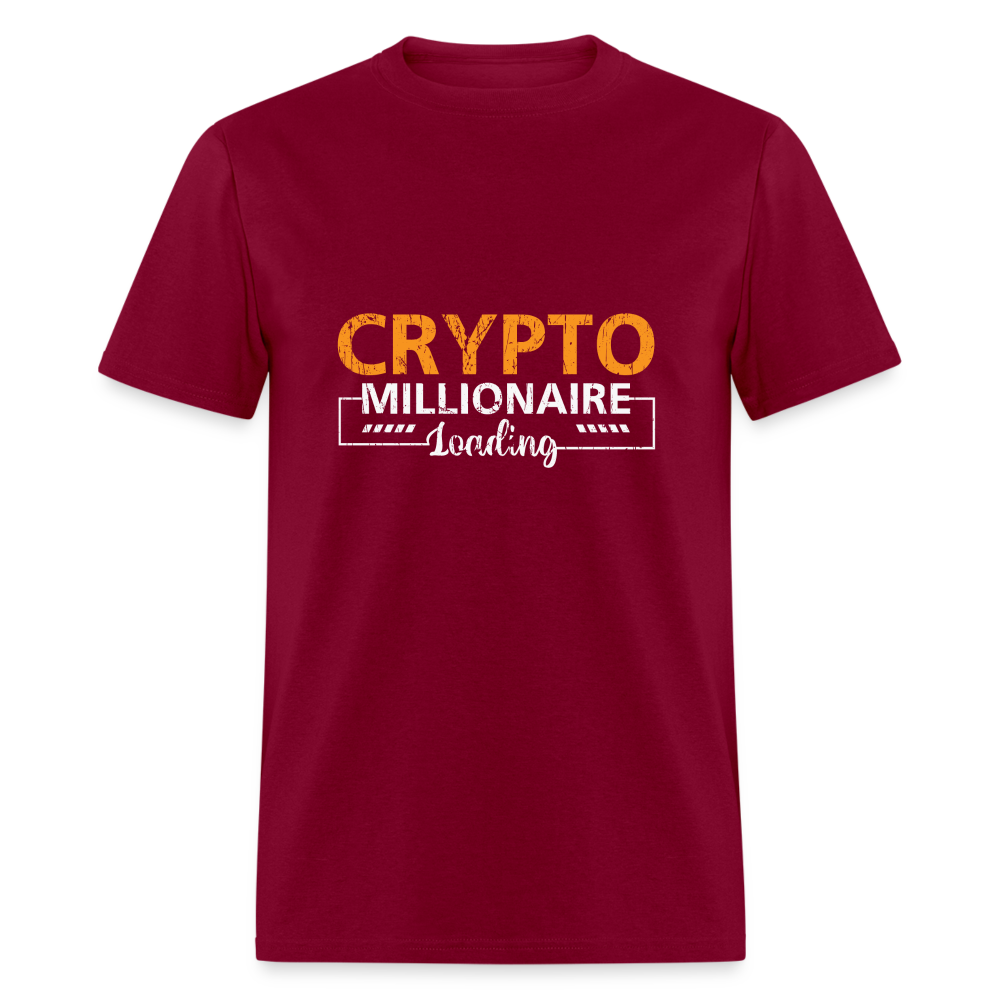 Crypto Millionaire Loading T-Shirt - burgundy