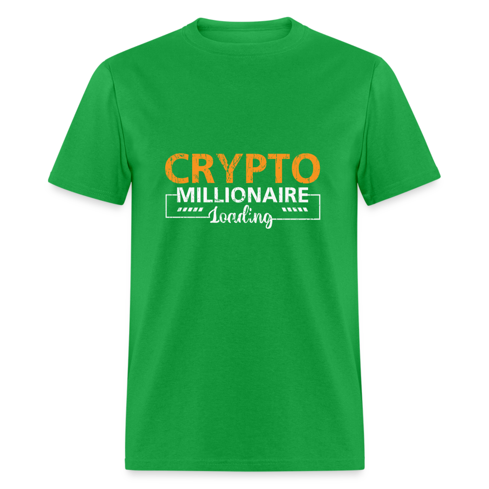 Crypto Millionaire Loading T-Shirt - bright green