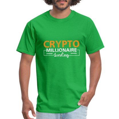 Crypto Millionaire Loading T-Shirt - bright green