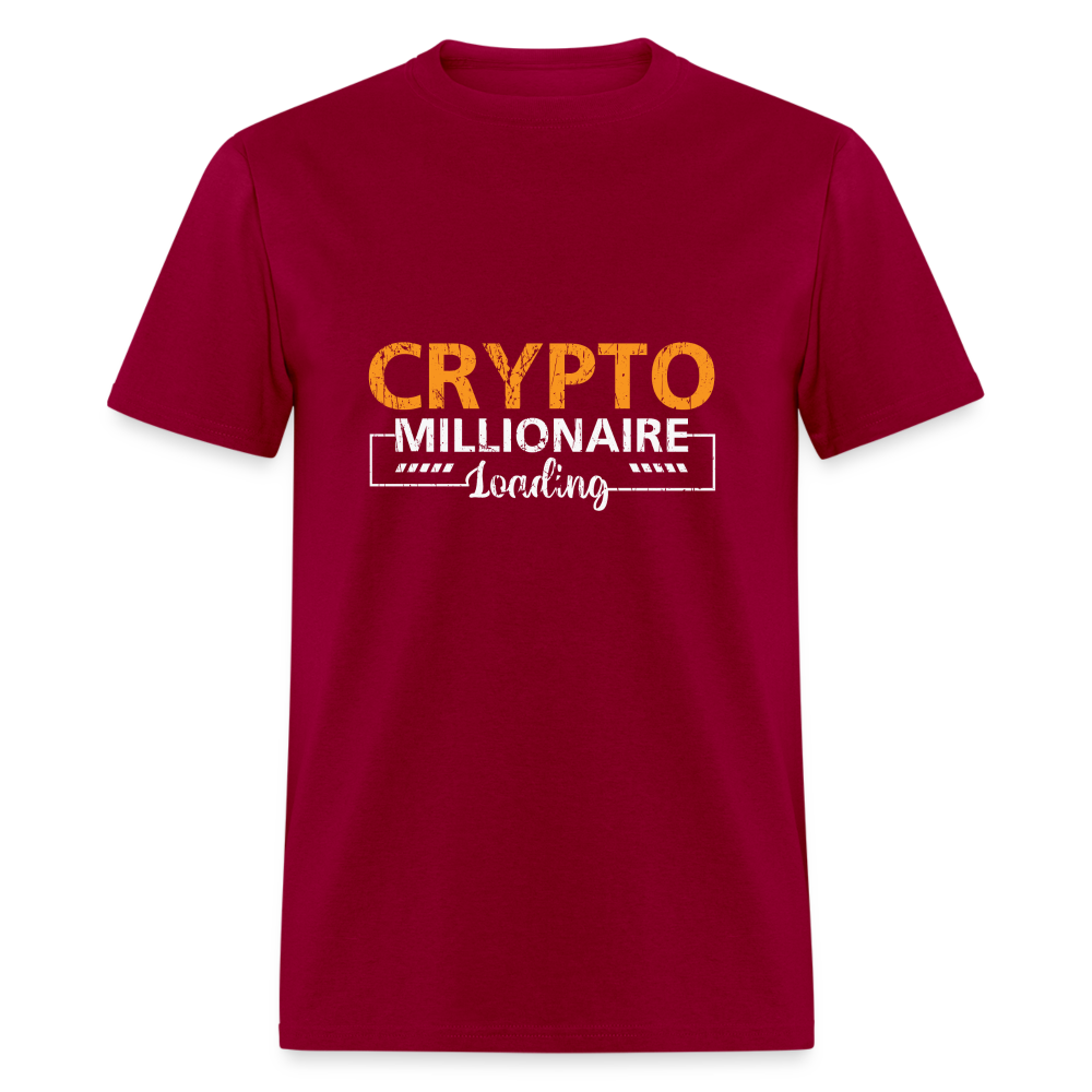 Crypto Millionaire Loading T-Shirt - dark red