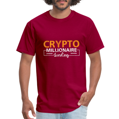 Crypto Millionaire Loading T-Shirt - dark red