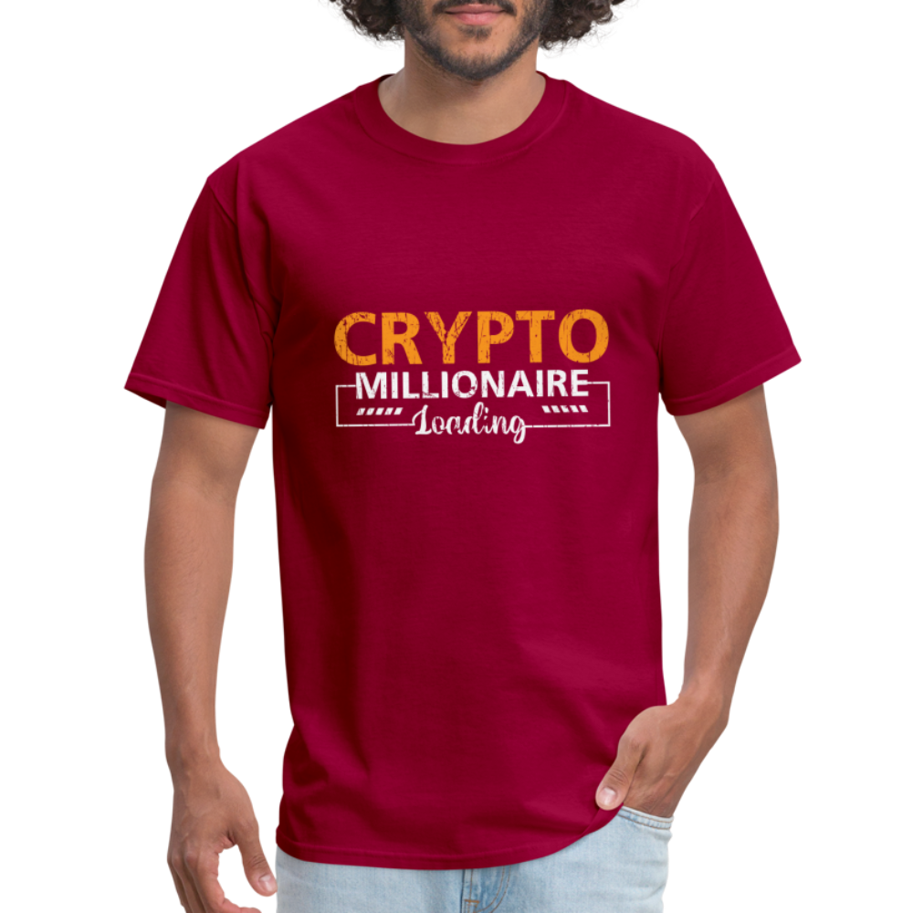 Crypto Millionaire Loading T-Shirt - dark red