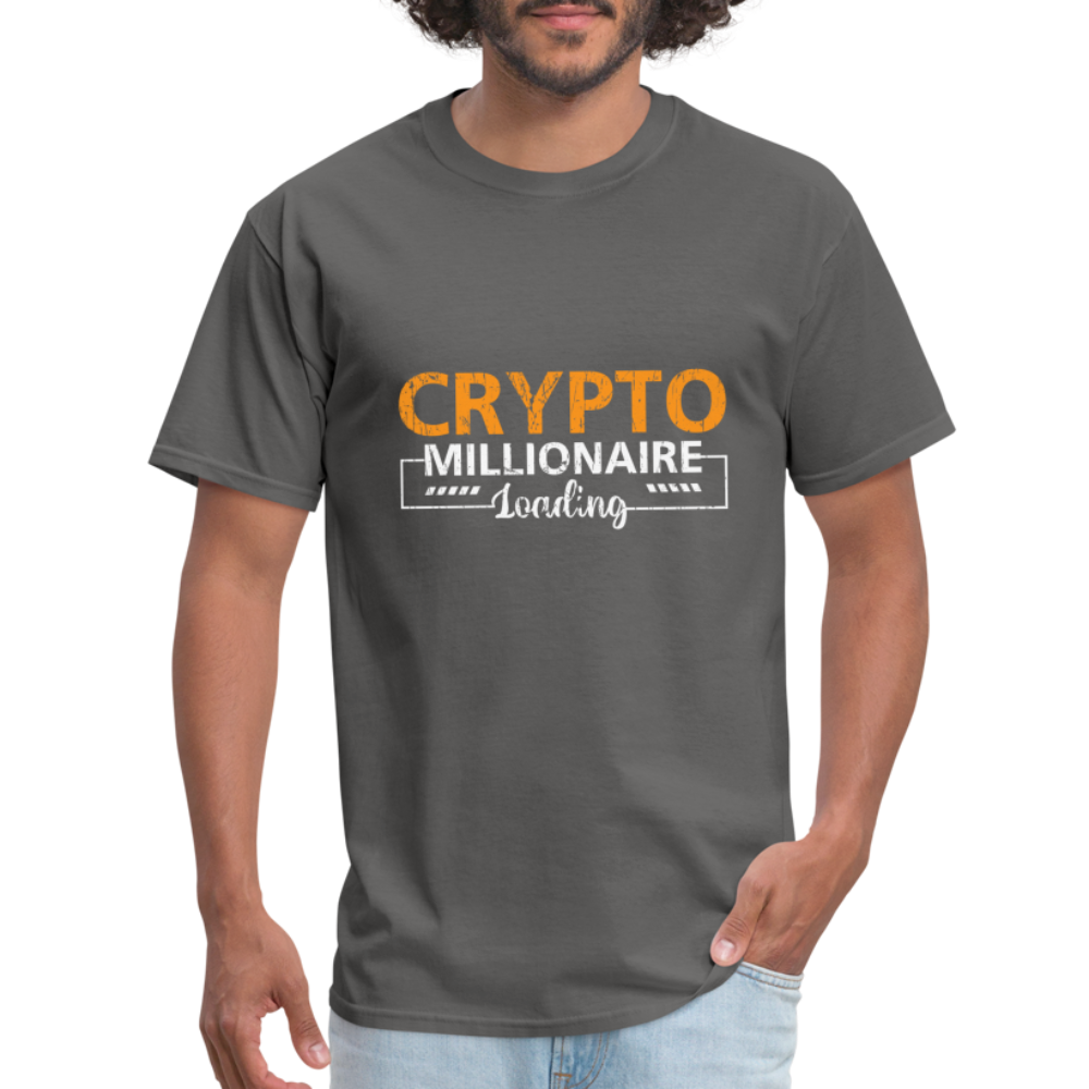 Crypto Millionaire Loading T-Shirt - charcoal