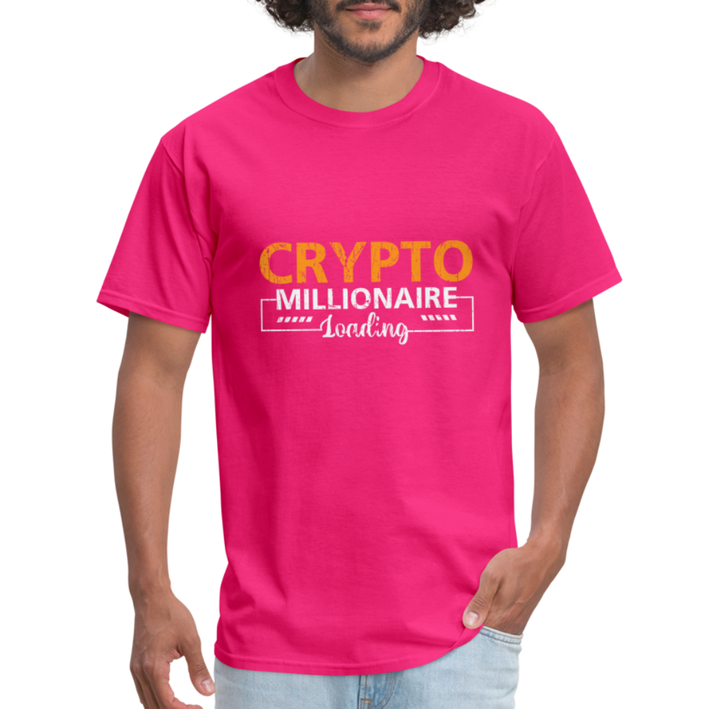Crypto Millionaire Loading T-Shirt - fuchsia