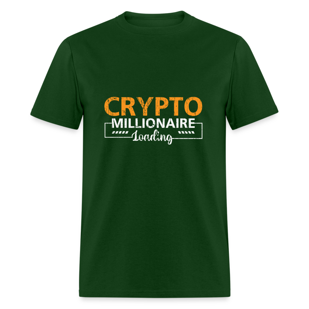 Crypto Millionaire Loading T-Shirt - forest green