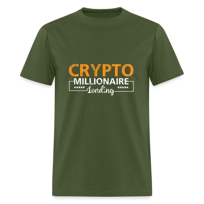 Crypto Millionaire Loading T-Shirt - military green
