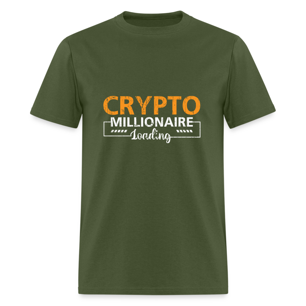 Crypto Millionaire Loading T-Shirt - military green