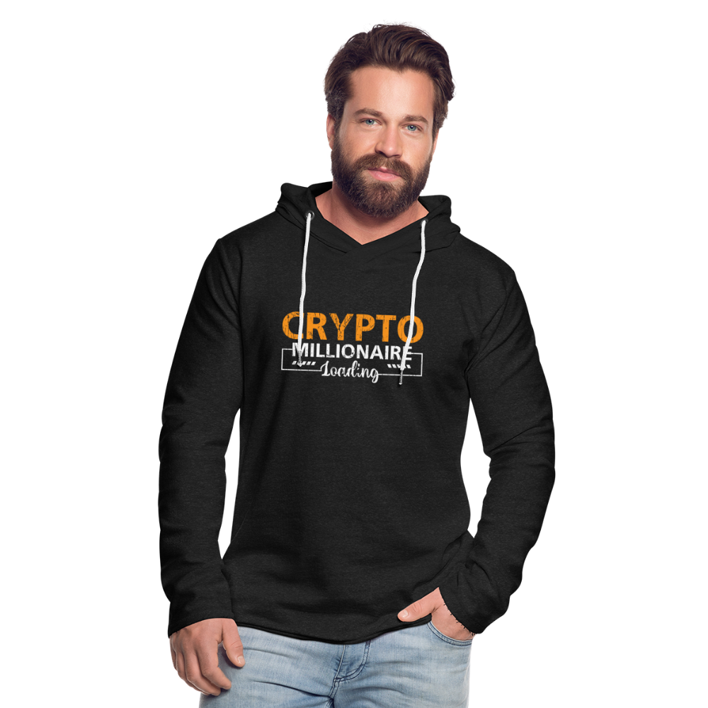 Crypto Millionaire Loading Lightweight Terry Hoodie - charcoal grey