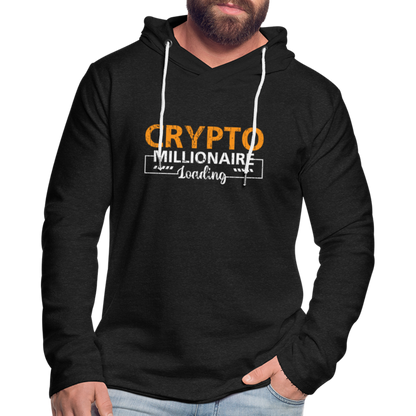Crypto Millionaire Loading Lightweight Terry Hoodie - charcoal grey