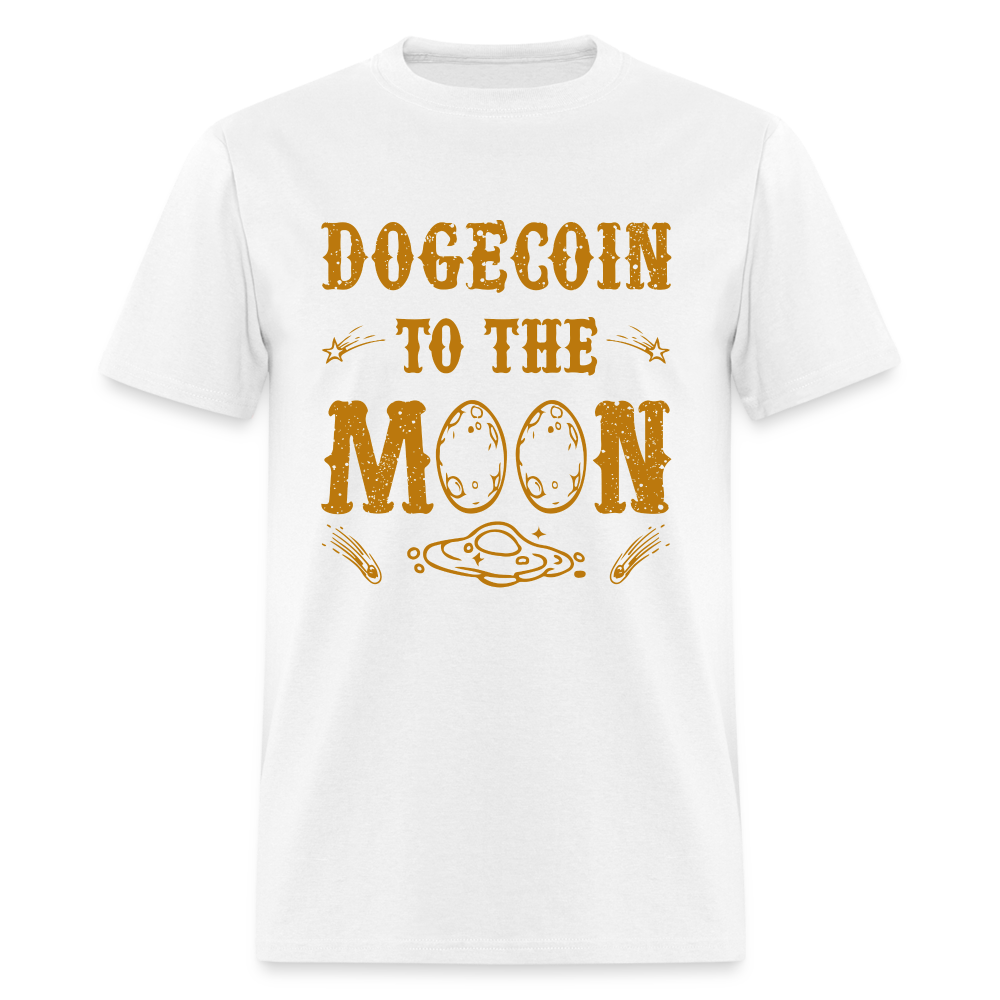 Dogecoin to the Moon T-Shirt - white