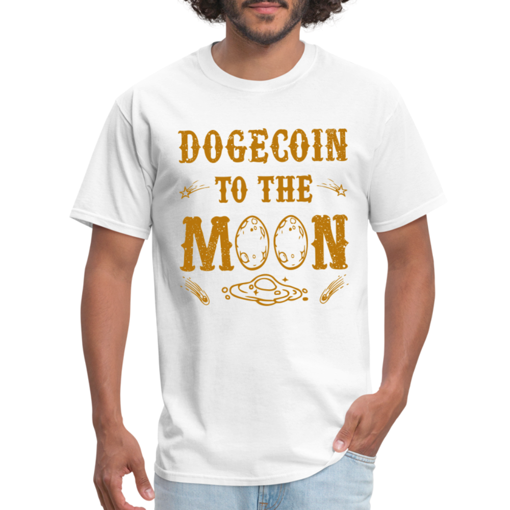 Dogecoin to the Moon T-Shirt - white