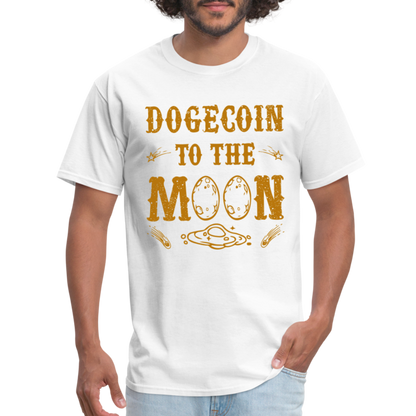 Dogecoin to the Moon T-Shirt - white